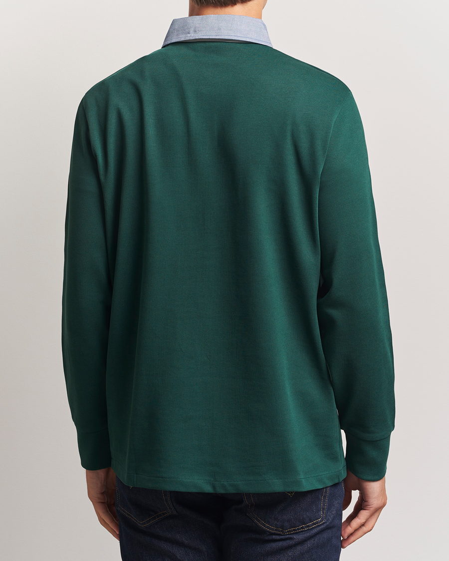 Heren | Truien | GANT | Chambray Solid Heavy Rugger Tartan Green