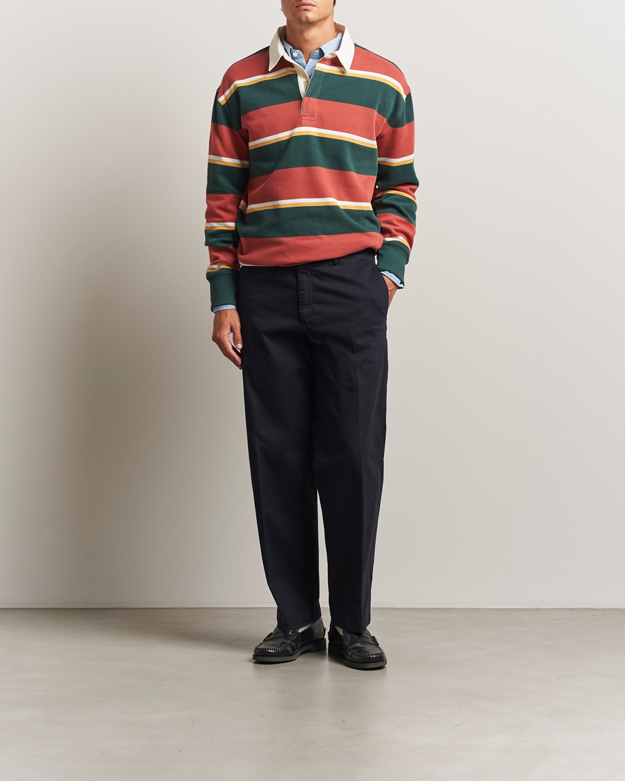 Heren | Truien | GANT | Striped Heavy Rugger Modern Rust