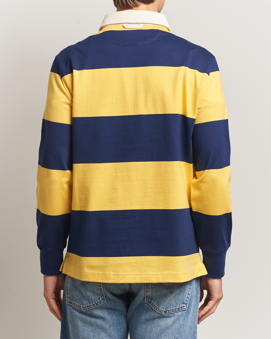 Heren | Truien | GANT | Striped Heavy Rugger Persian Blue