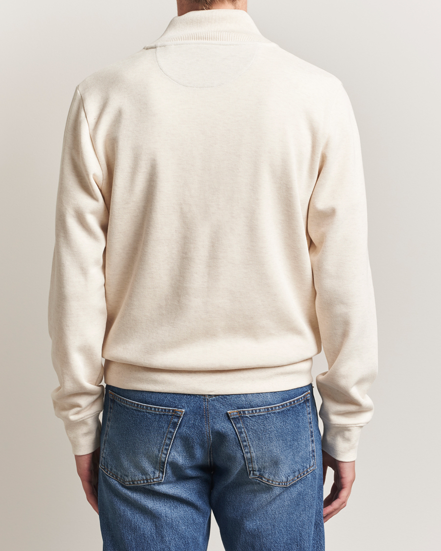 Heren | Truien | GANT | Sacker Rib Half Zip Cream