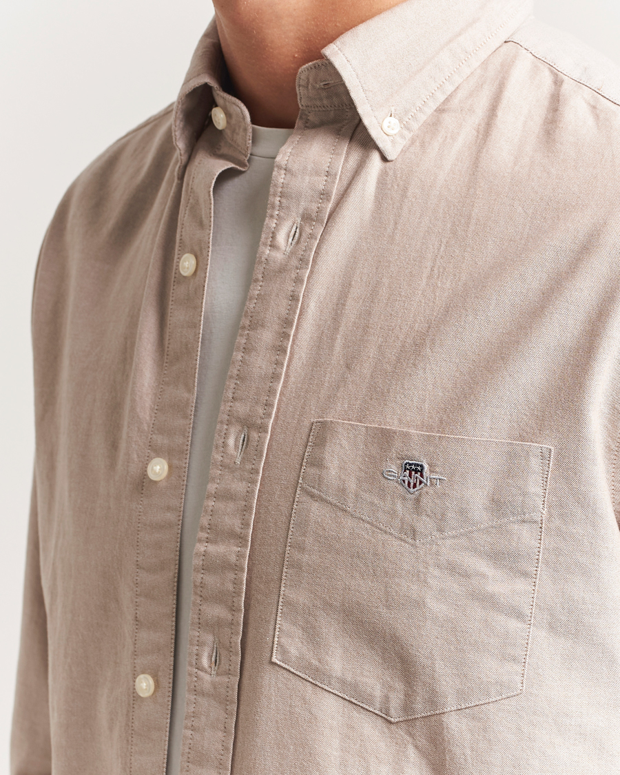 Heren | Overhemden | GANT | Regluar Fit Classic Oxford Shirt Warm Khaki