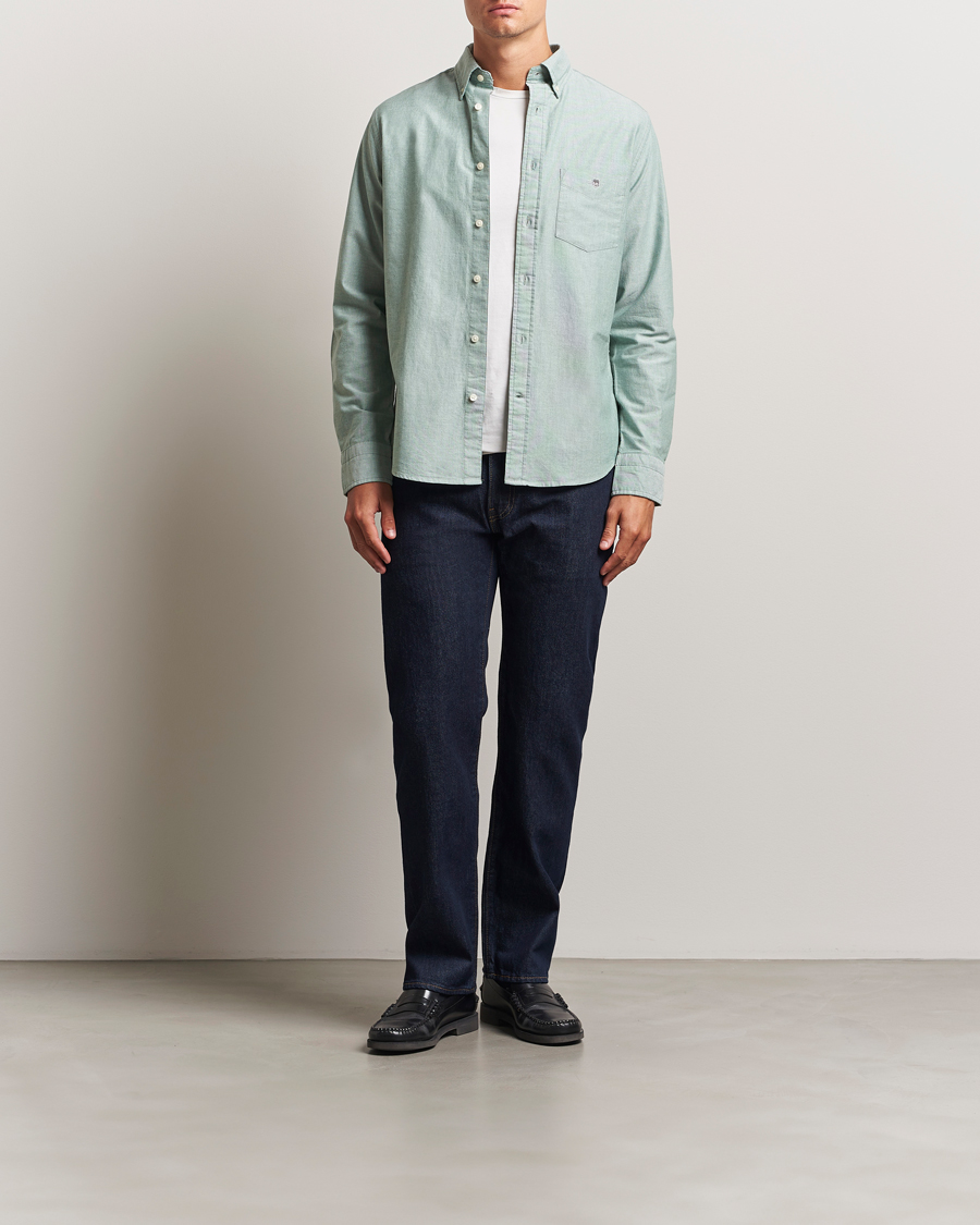 Heren | Overhemden | Gant | Regluar Fit Classic Oxford Shirt Forest Green