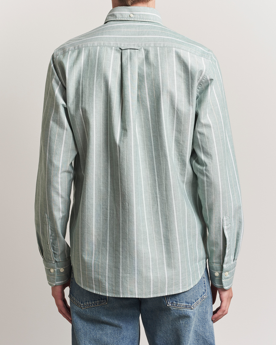 Heren | Overhemden | GANT | Regular Fit Classic Striped Oxford Shirt Forest Green