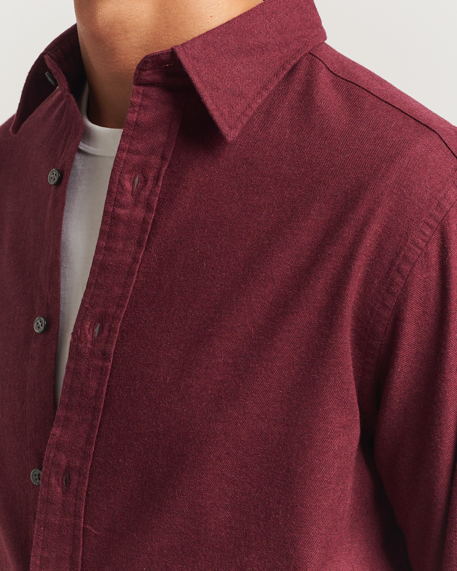 Heren | Overhemden | GANT | Regular Fit Flannel Shirt Plumped Red
