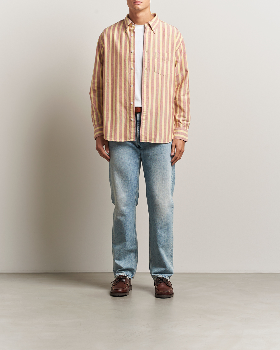 Heren | Overhemden | Gant | Relaxed Fit Striped Heritage Oxford Shirt Modern Rust