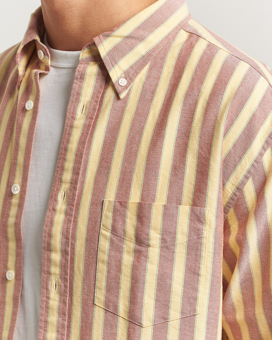 Heren | Overhemden | Gant | Relaxed Fit Striped Heritage Oxford Shirt Modern Rust