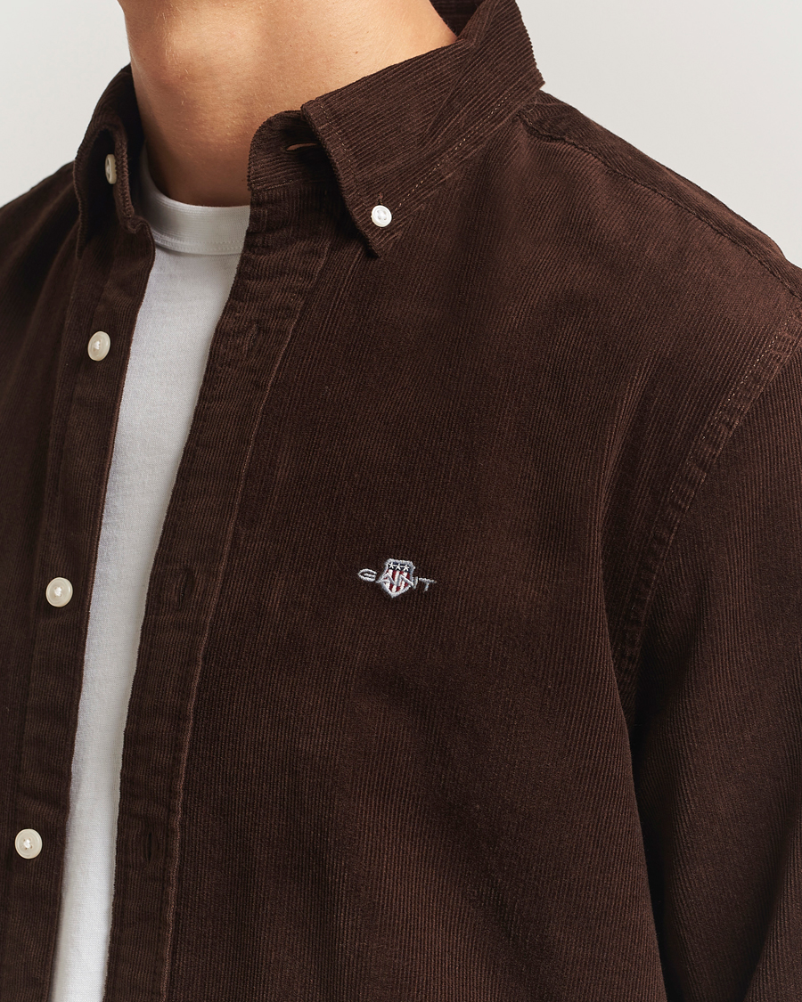 Heren | Overhemden | GANT | Regular Fit Corduroy Shirt Rich Brown