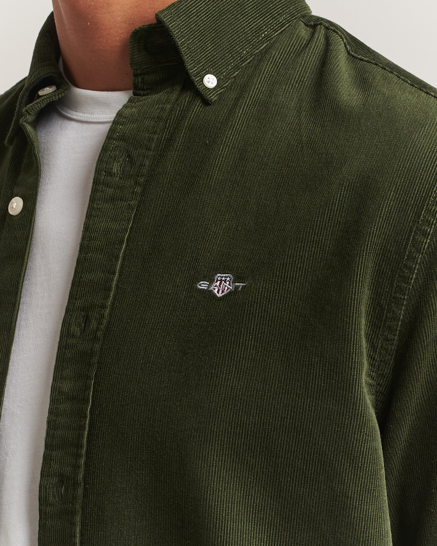 Heren | Overhemden | GANT | Regular Fit Corduroy Shirt Country Green