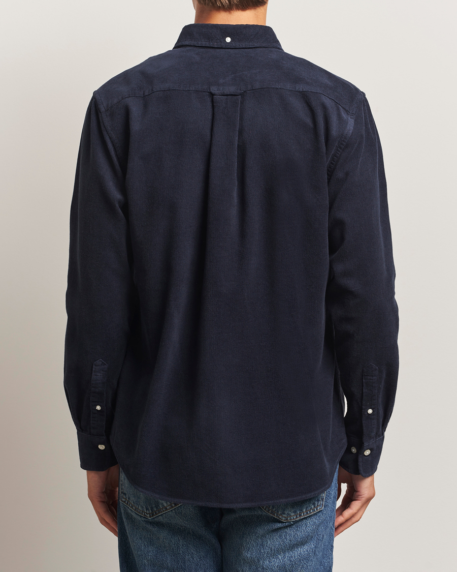 Heren | Overhemden | Gant | Regular Fit Corduroy Shirt Evening Blue