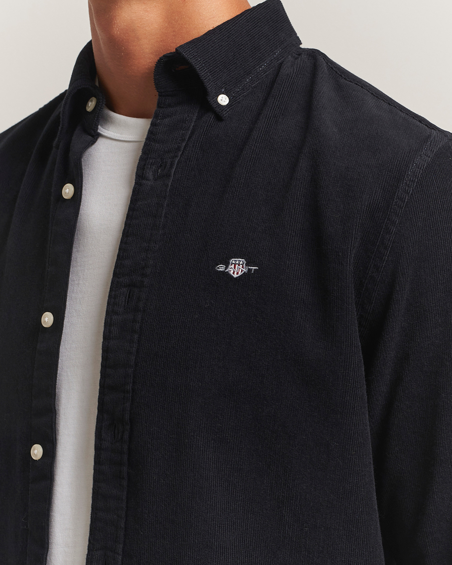 Heren | Overhemden | GANT | Regular Fit Corduroy Shirt Black