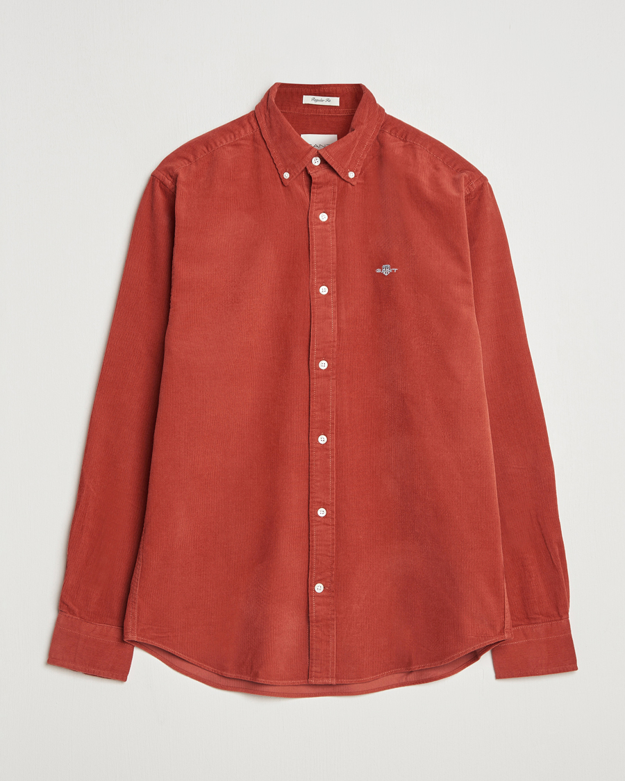 Heren | Overhemden | GANT | Regular Fit Corduroy Shirt Modern Rust