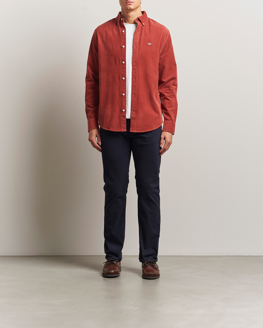 Heren | Overhemden | GANT | Regular Fit Corduroy Shirt Modern Rust