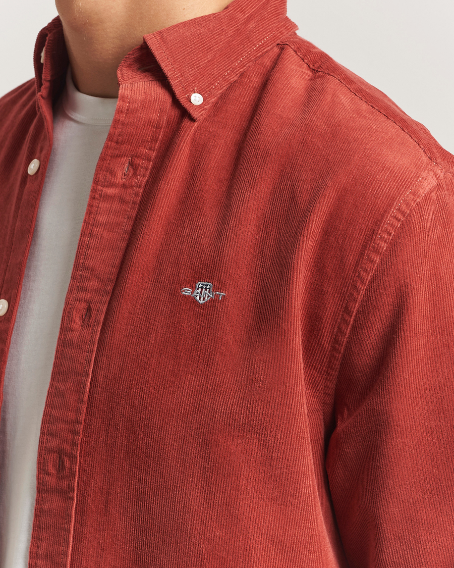 Heren | Overhemden | GANT | Regular Fit Corduroy Shirt Modern Rust