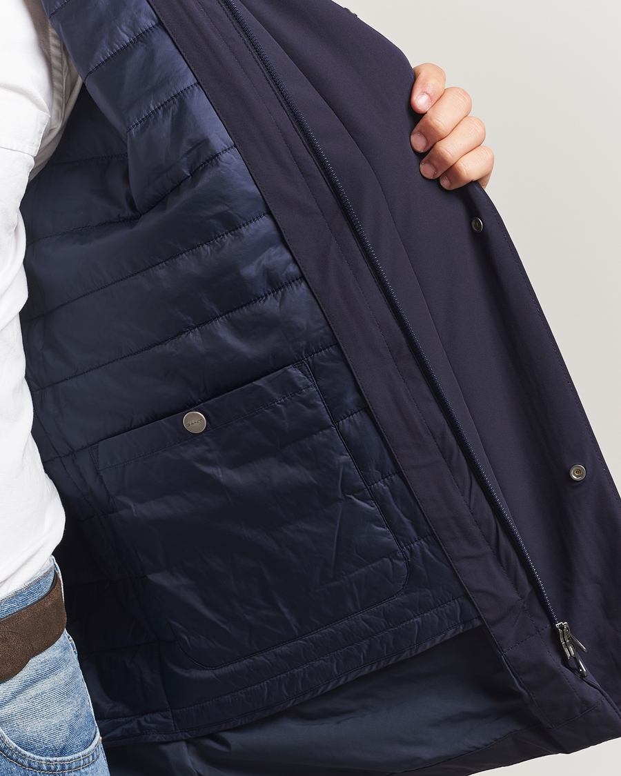 Heren | Jassen | Gant | Double Mid Length Field Jacket Evening Blue