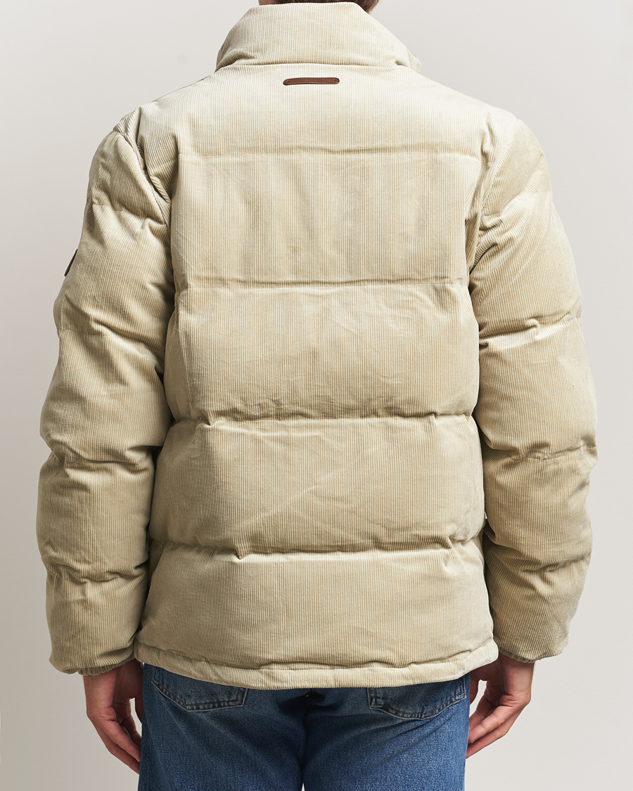 Heren | Jassen | GANT | Corduroy Down Puffer Jacker Greige