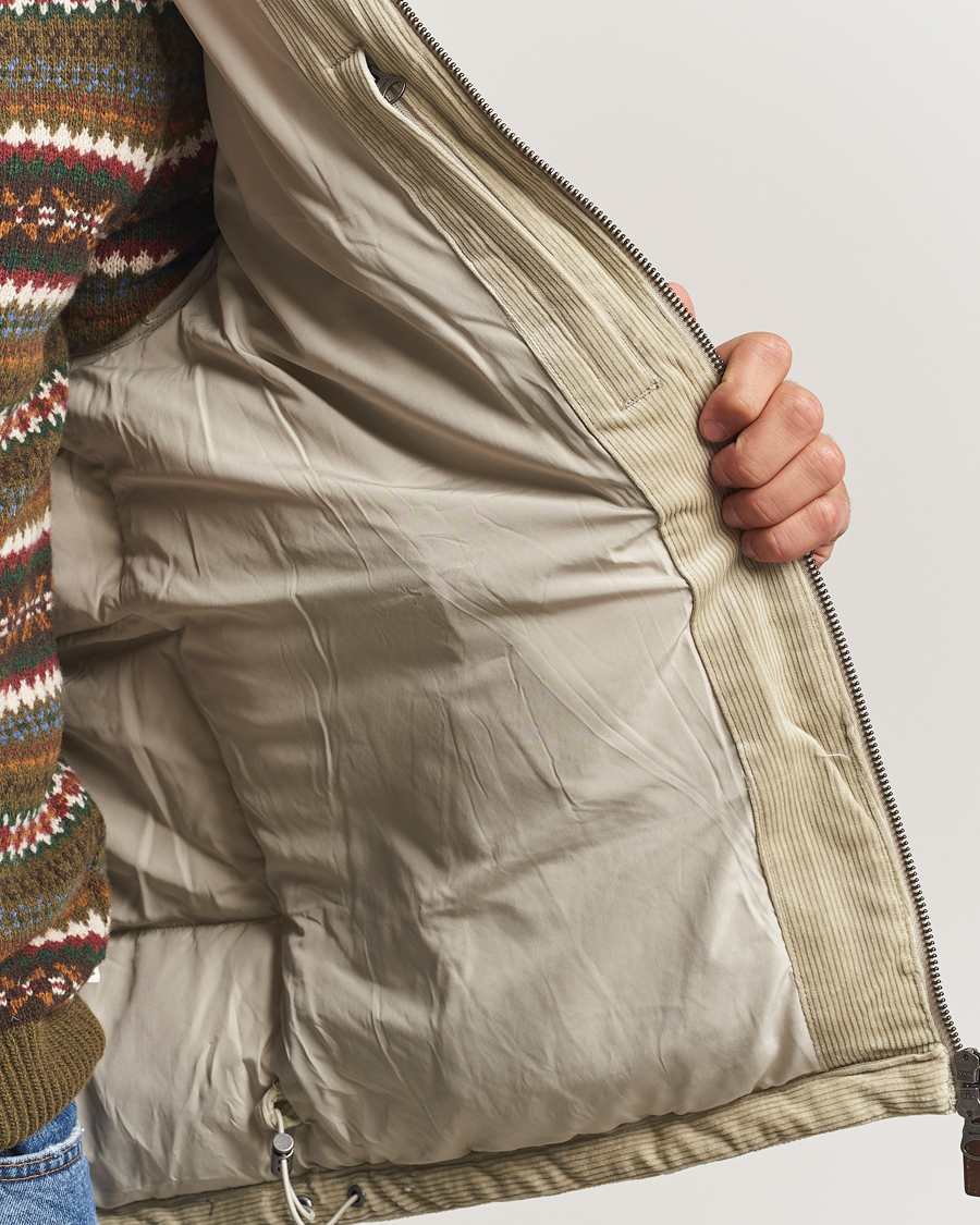Heren | Jassen | GANT | Corduroy Down Puffer Jacker Greige