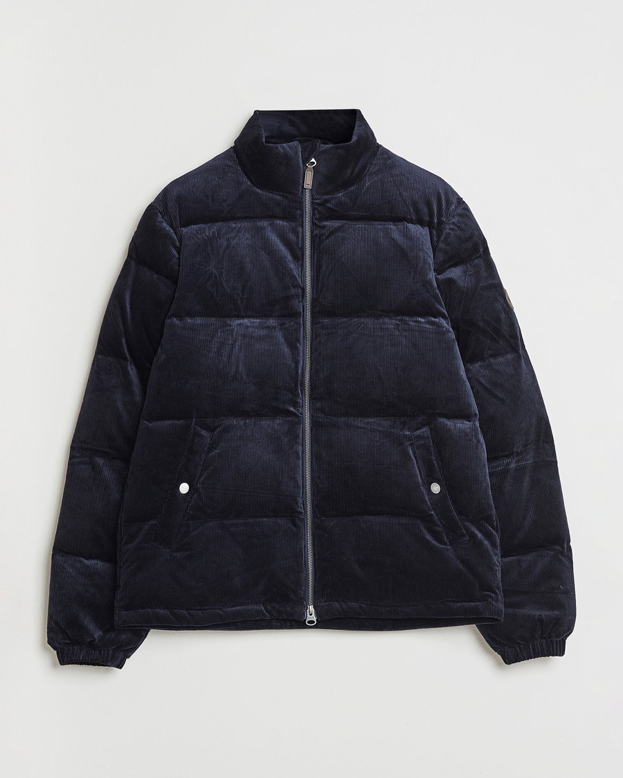 Heren | Jassen | GANT | Corduroy Down Puffer Jacker Evening Blue