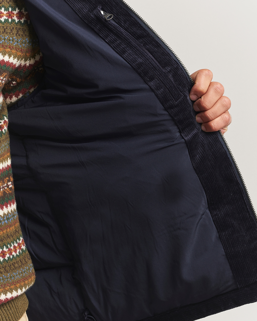 Heren | Jassen | GANT | Corduroy Down Puffer Jacker Evening Blue