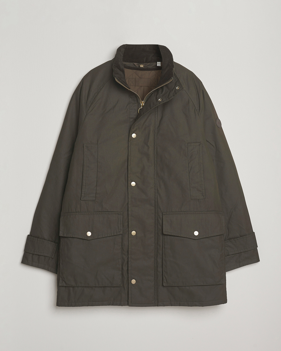 Heren | Jassen | GANT | Double Decker Waxed Jacket Dark Sage