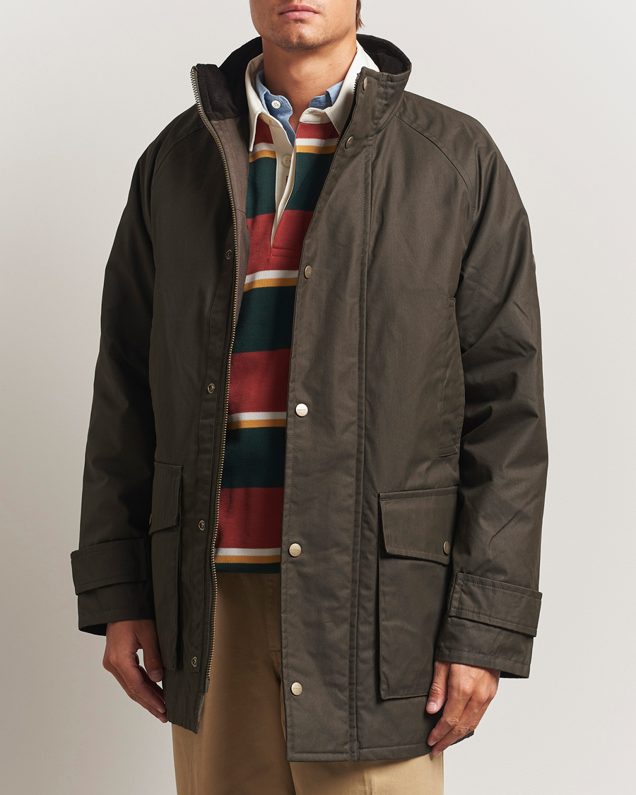 Heren | Jassen | GANT | Double Decker Waxed Jacket Dark Sage