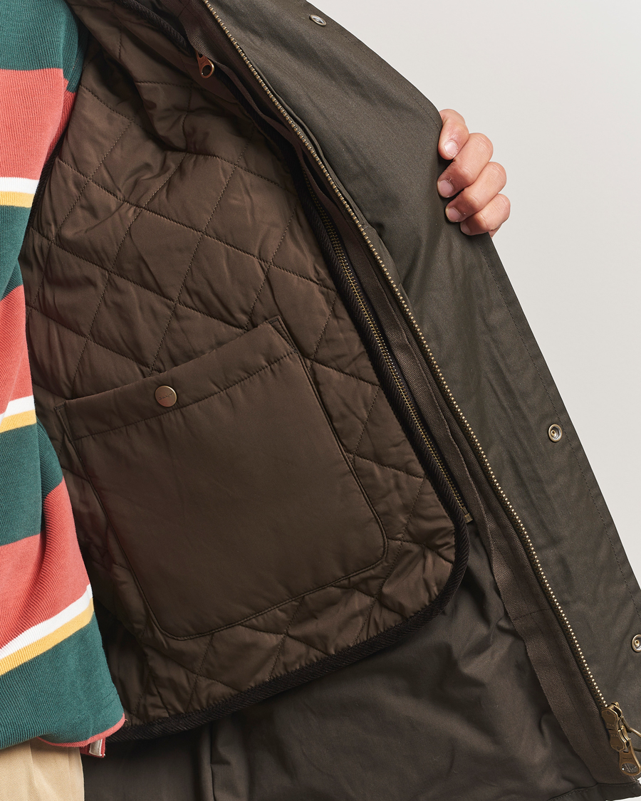 Heren | Jassen | GANT | Double Decker Waxed Jacket Dark Sage