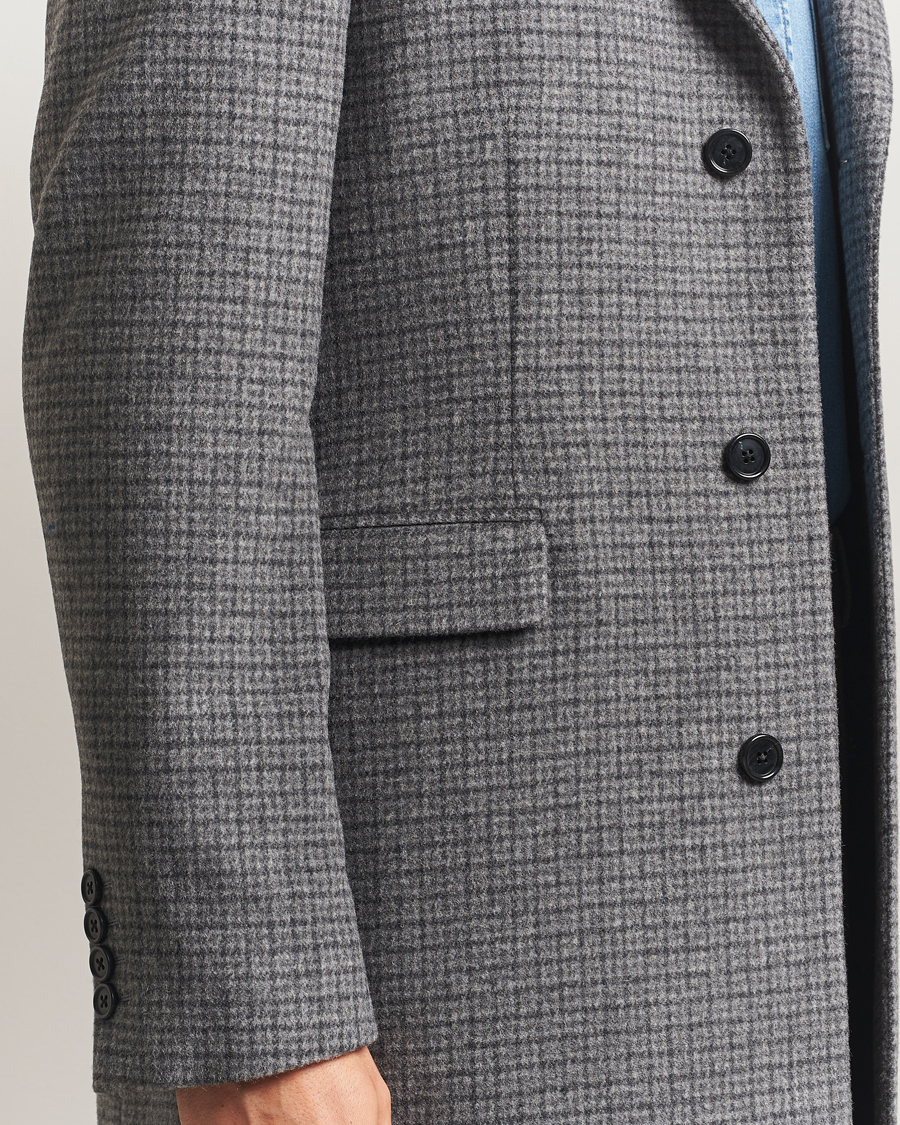 Heren | Jassen | GANT | Classic Wool Houndstooth Coat Black