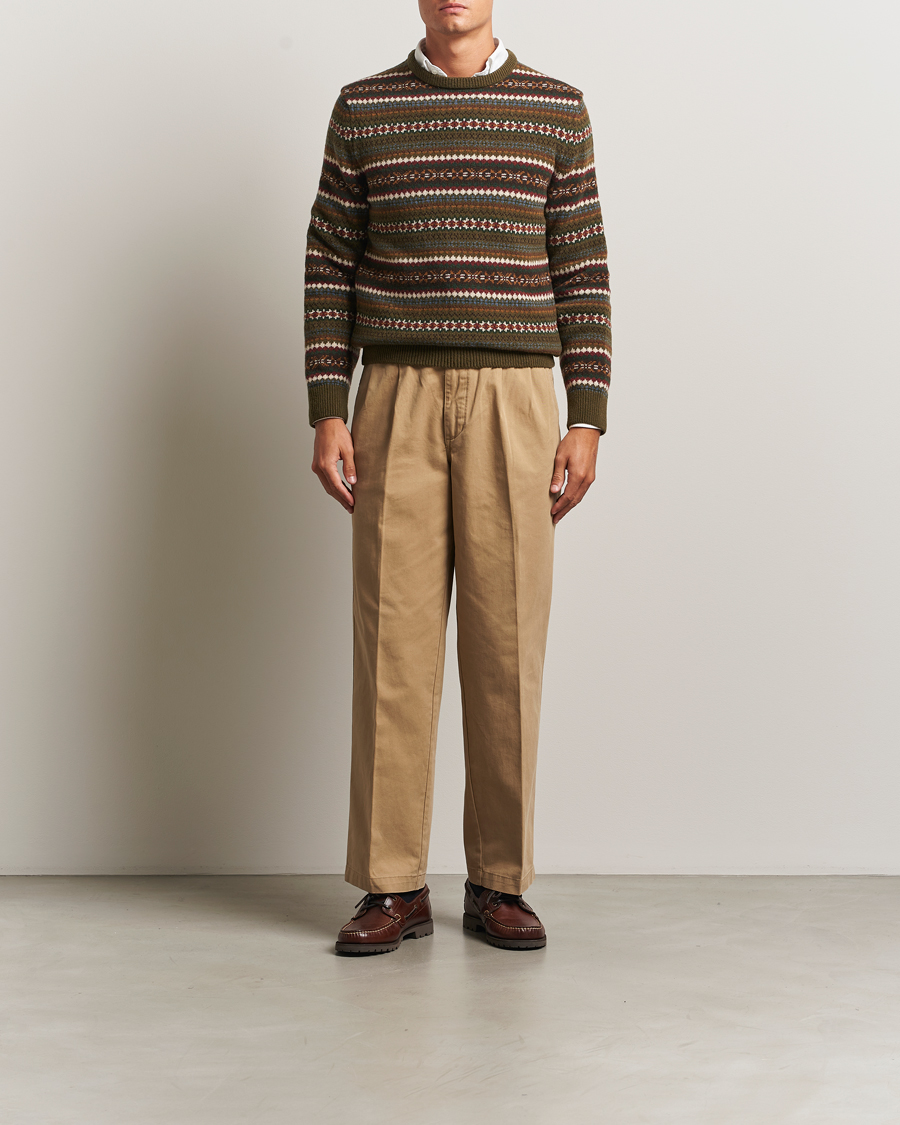 Heren | Truien | GANT | Fair Isle Knitted Crew Neck Sweater Country Green
