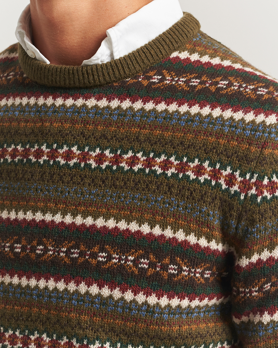 Heren | Truien | GANT | Fair Isle Knitted Crew Neck Sweater Country Green