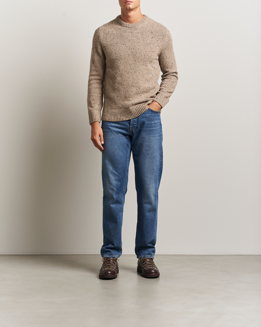 Heren | Truien | GANT | Neps Wool Crew Neck Sand Melange