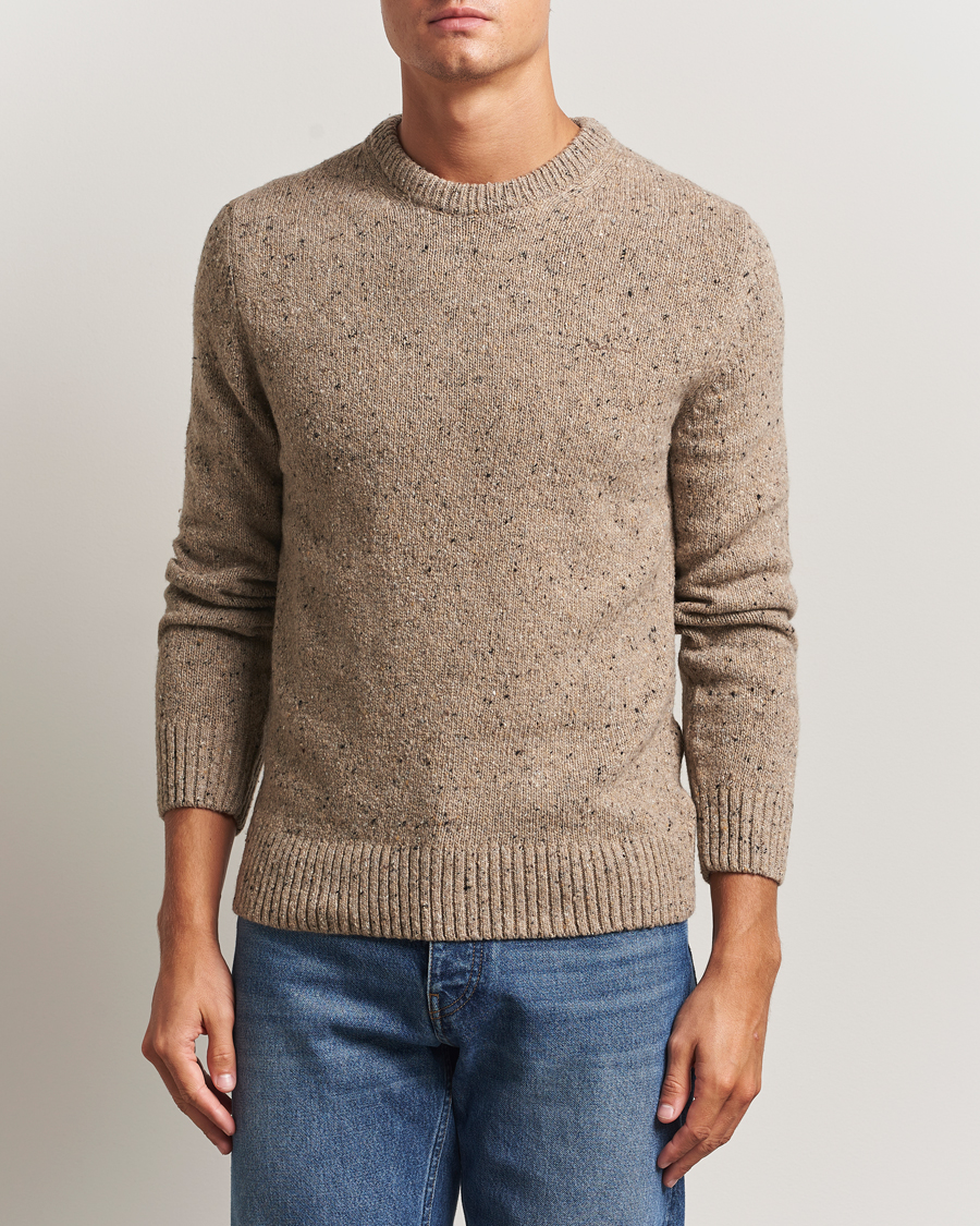 Heren | Truien | GANT | Neps Wool Crew Neck Sand Melange