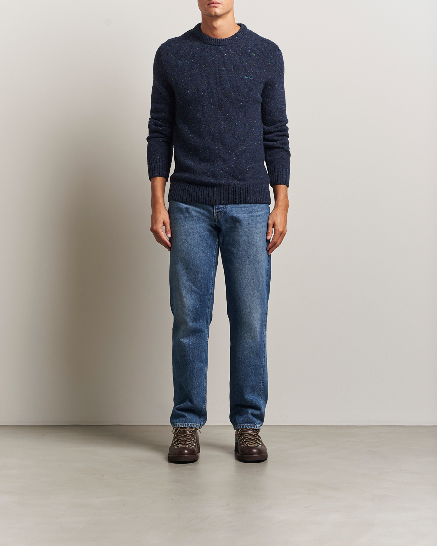 Heren | Truien | GANT | Neps Wool Crew Neck Evening Blue