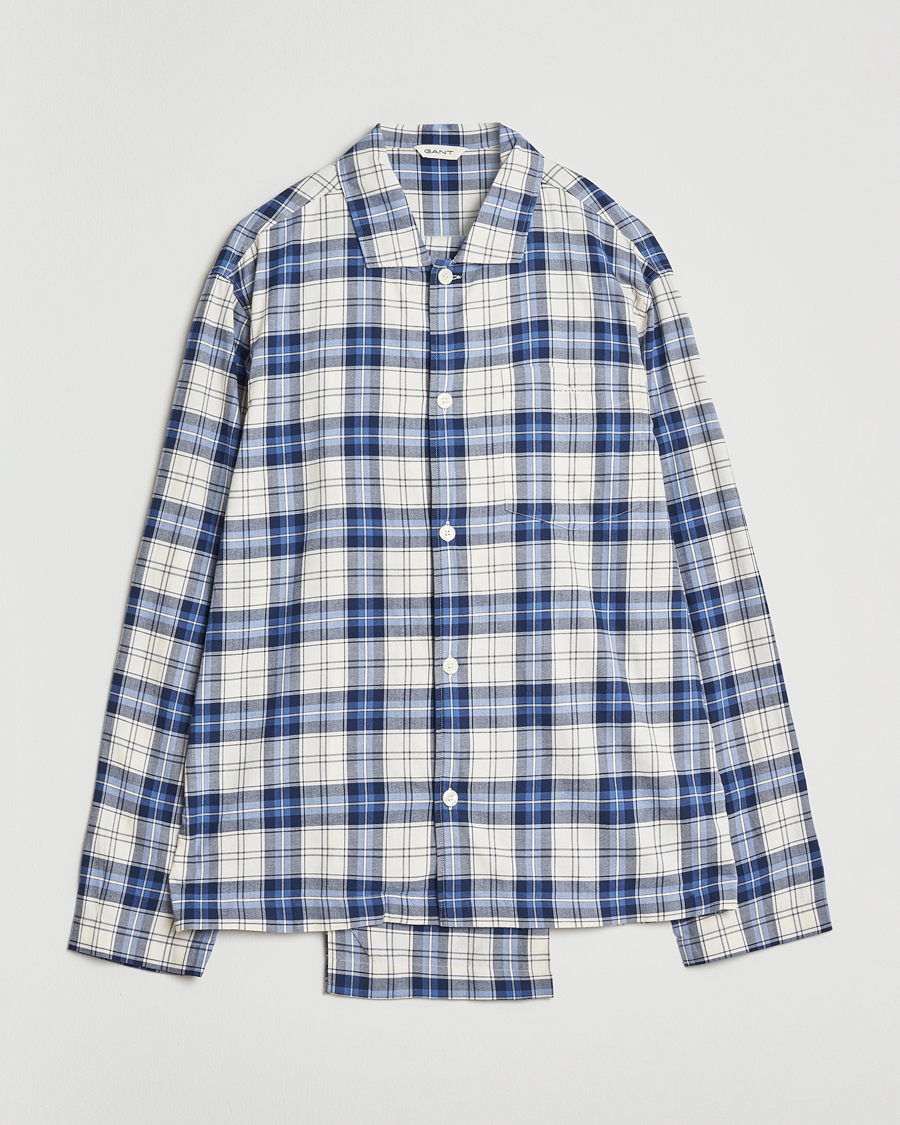 Heren | Pyjama's en gewaden | GANT | Checked Pyjama Set Blue Water