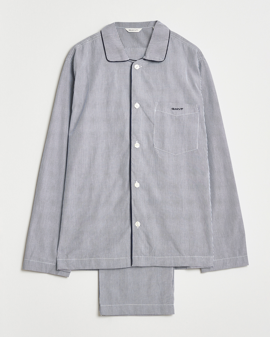 Heren | Pyjama's en gewaden | GANT | Striped Pyjama Set Persian Blue