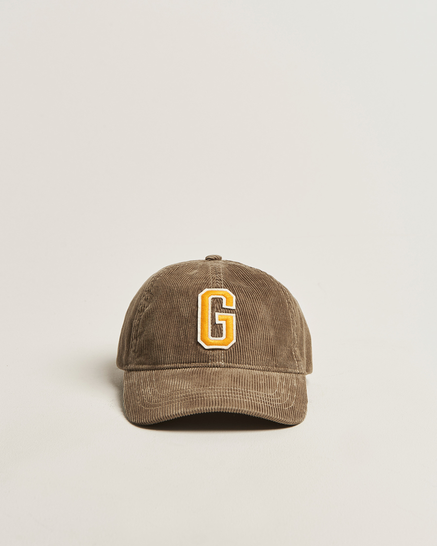 Heren | Hoeden en petten | GANT | G Badge Corduroy Cap Taupe Beige