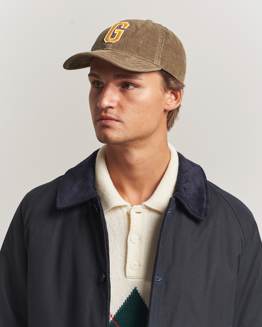 Heren | Hoeden en petten | GANT | G Badge Corduroy Cap Taupe Beige