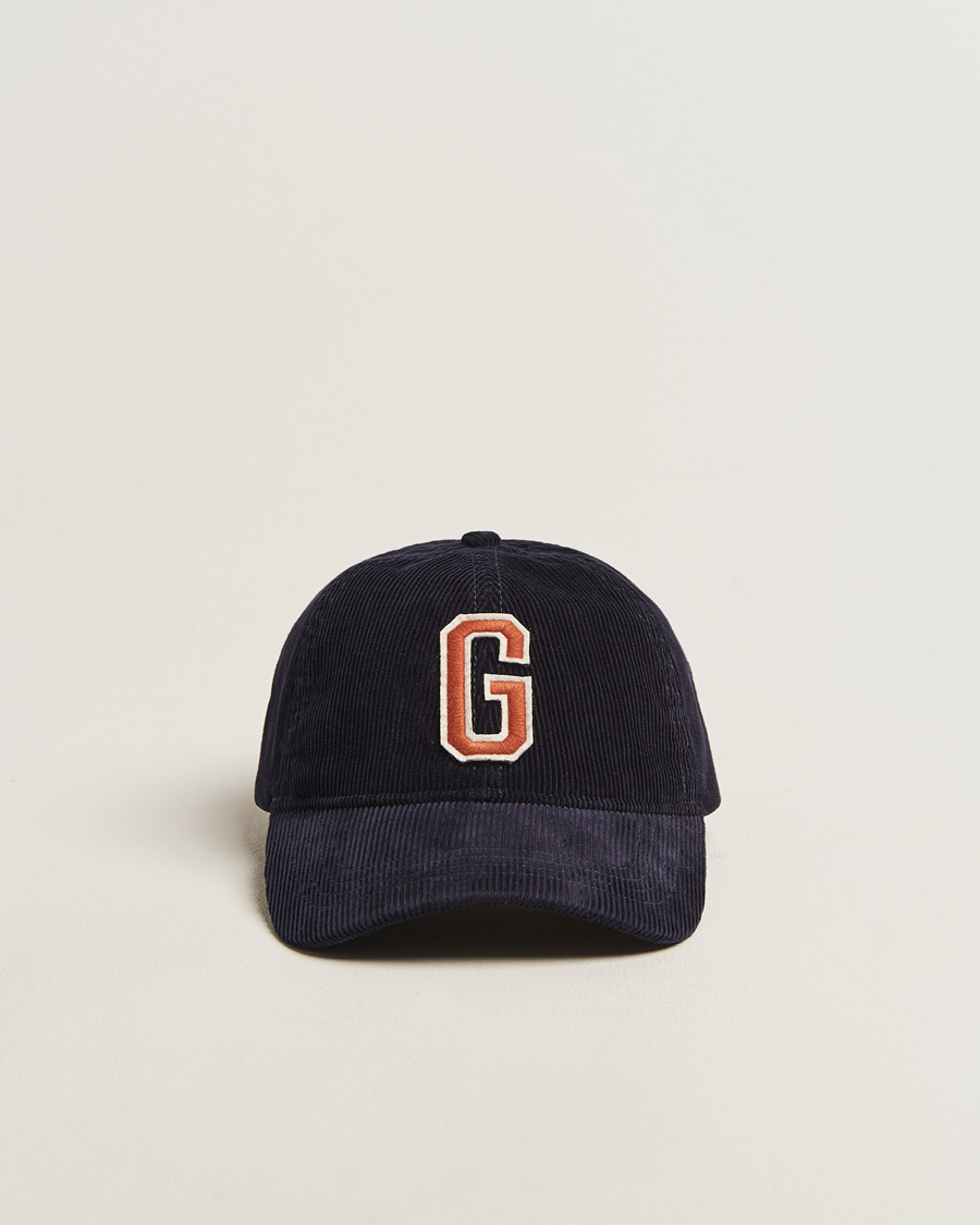 Heren | Hoeden en petten | GANT | G Badge Corduroy Cap Evening Blue