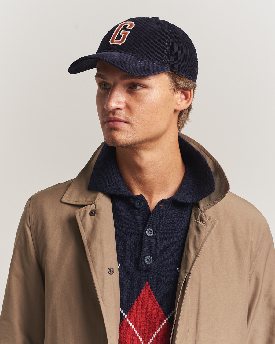 Heren | Hoeden en petten | GANT | G Badge Corduroy Cap Evening Blue