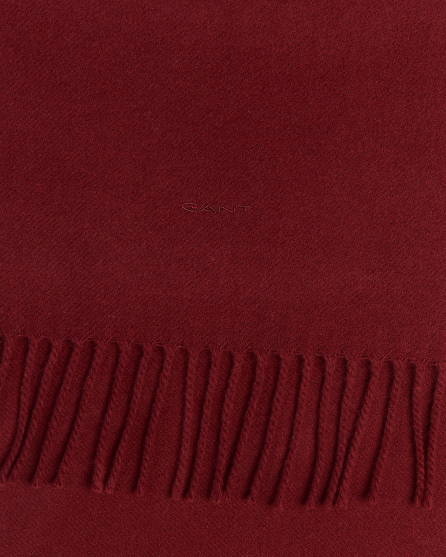 Heren | Sjaals | GANT | Wool Scarf Plumped Red
