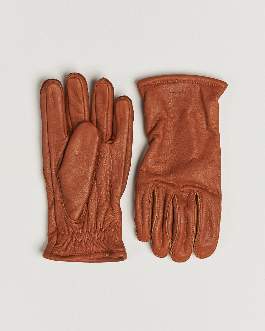 Heren | Handschoenen | GANT | Leather Work Glove Cognac