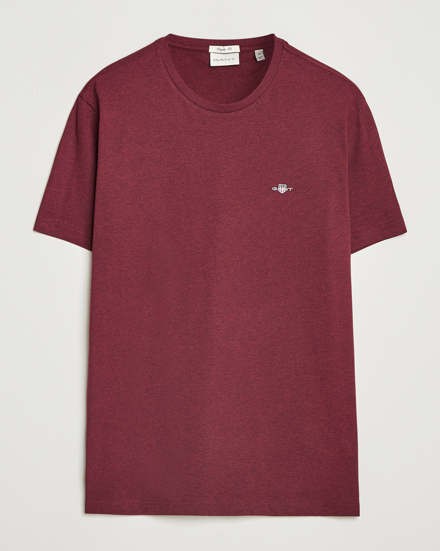 Heren | T-shirts | GANT | The Original T-Shirt Bordeaux Melange