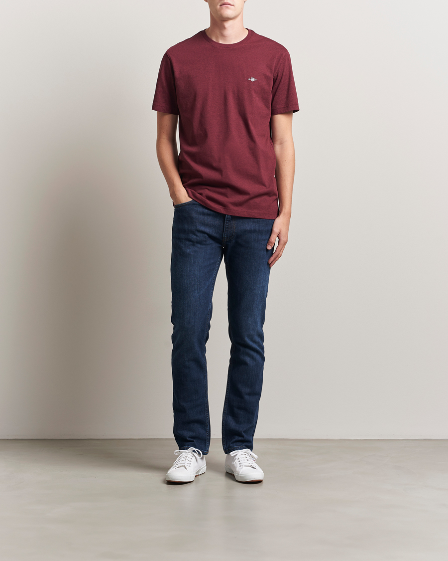 Heren | T-shirts | GANT | The Original T-Shirt Bordeaux Melange