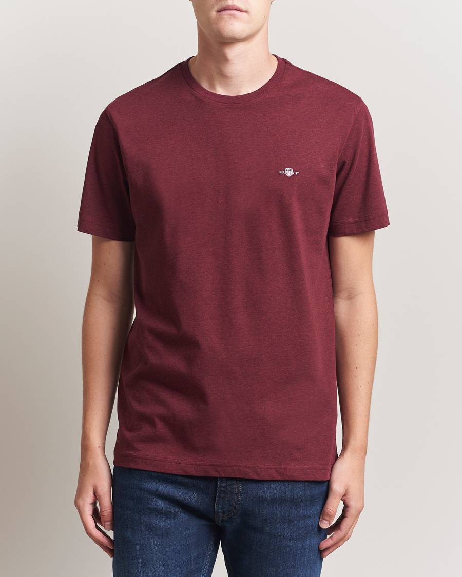 Heren | T-shirts | GANT | The Original T-Shirt Bordeaux Melange