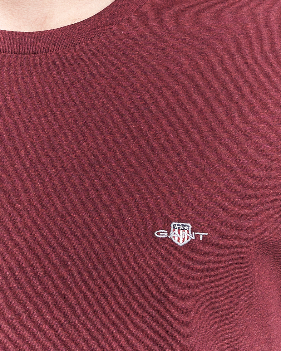 Heren | T-shirts | GANT | The Original T-Shirt Bordeaux Melange