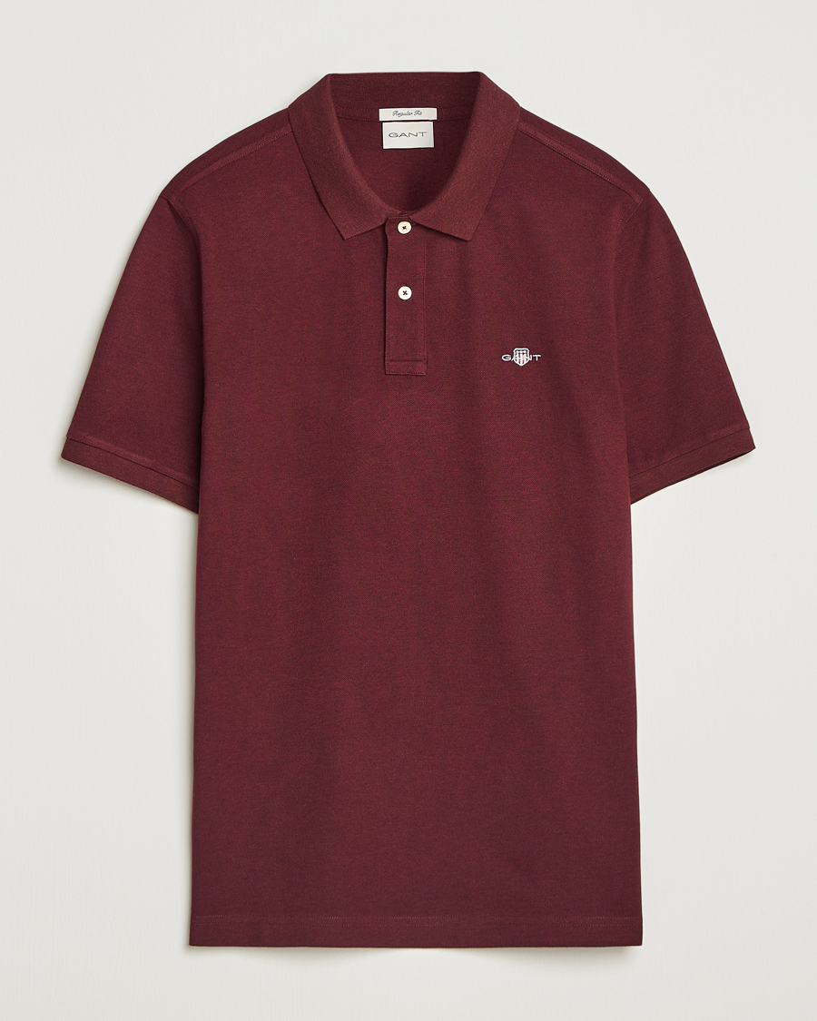 Heren | Polo's | GANT | The Original Polo Bordeaux Melange