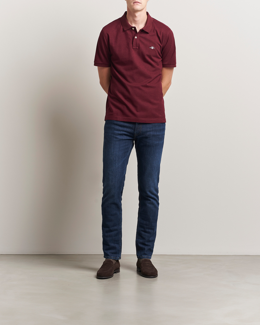 Heren | Polo's | GANT | The Original Polo Bordeaux Melange