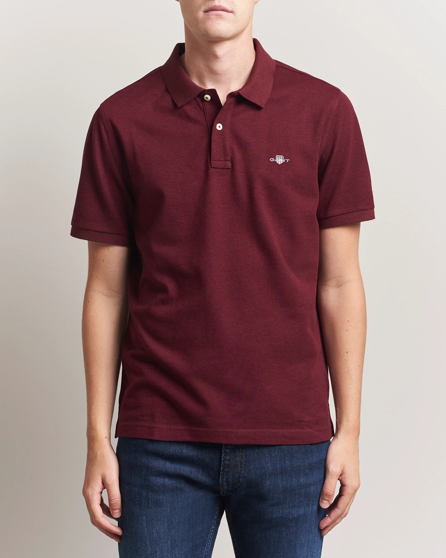 Heren | Polo's | GANT | The Original Polo Bordeaux Melange