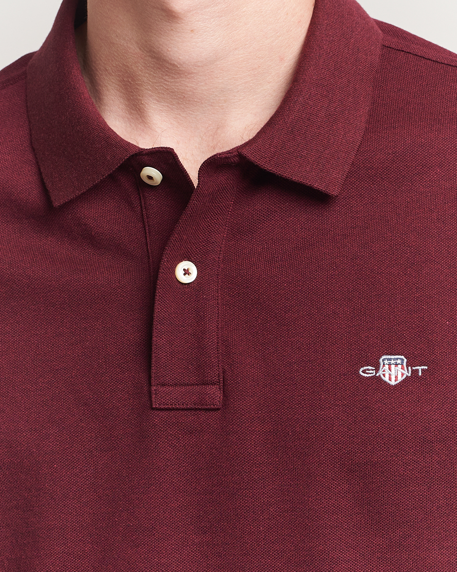 Heren | Polo's | GANT | The Original Polo Bordeaux Melange