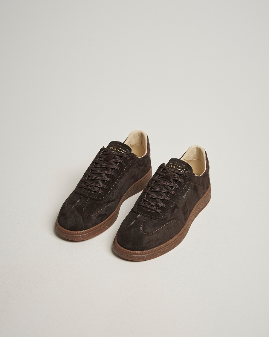 Heren | Sneakers | GANT | Cuzmo Suede Sneaker Dark Brown