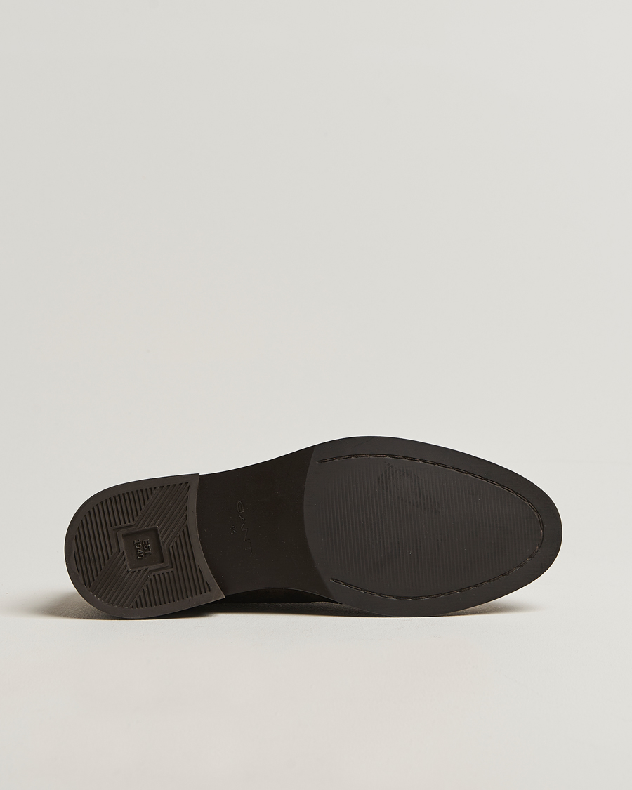 Heren | Brogues | GANT | Bidford Suede Brouges Dark Brown