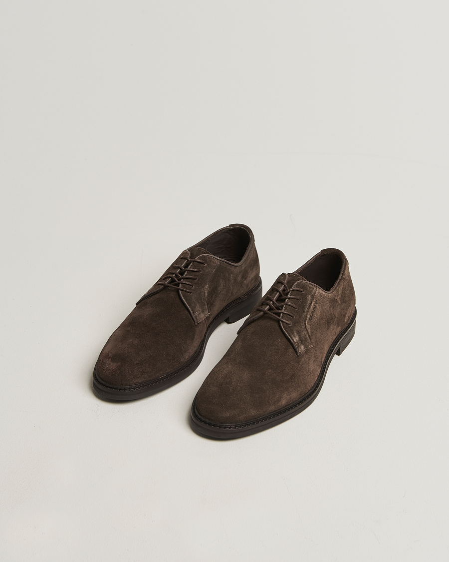 Heren | Derby schoenen | GANT | Bidford Suede Derby Ebony Brown